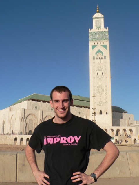 This is the Hassan II Mosque in Casablanca.  It is the largest mosque in the world after mecca.