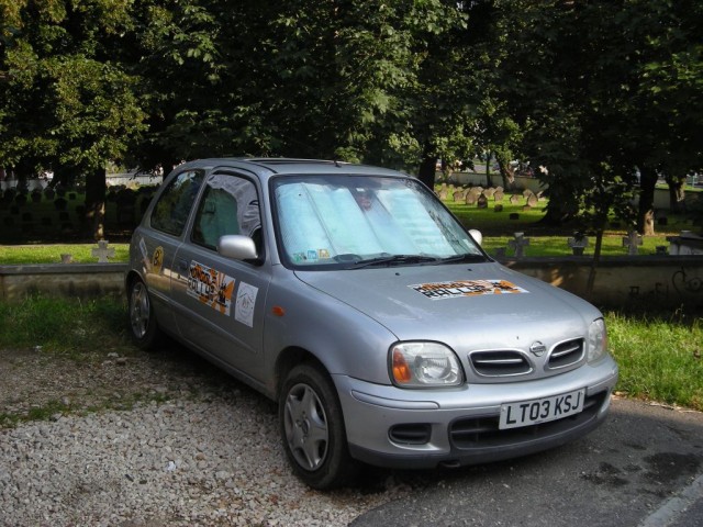 This was a touristy place and most accommodation was booked, so we ended up sleeping in our car near the quiet sanctuary of a transylvanian cemetery.