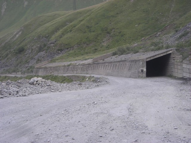 The weather must get pretty intense at this altitude in the winter, there were tunnels at the side of many places of this road.