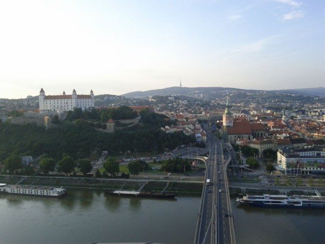 This is the view from the spaceship atop the tower on the bridge. Here we met up with a couchsurfer named Lulu, who was a fantastic host and was gracious enough to offer her place for an additional night when our other plans didn't come through.