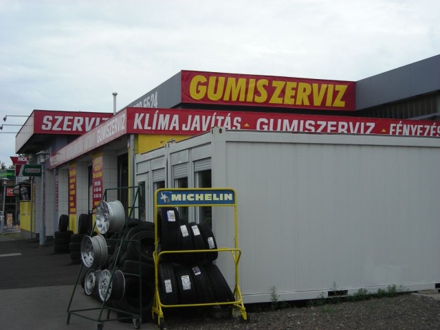 Akos took time off from work to take us all around the city in search of a reasonable garage who could give us new tires. He found us this guy who had what we needed and was asking a reasonable price for a great all weather tire.