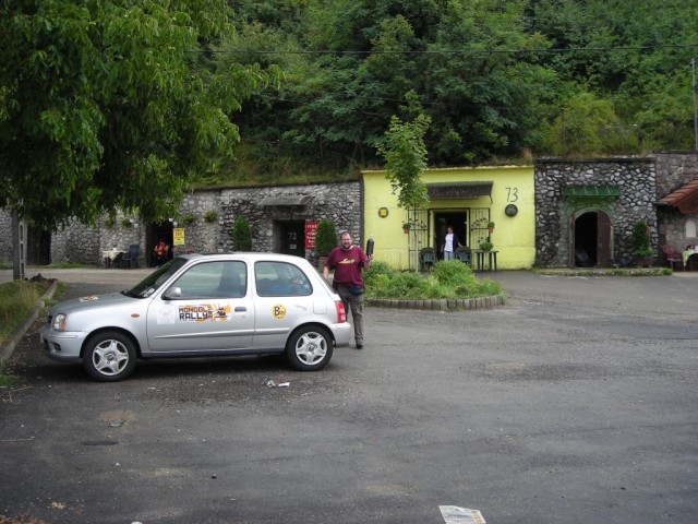 These buildings go back deep into the hillside where the oak barrels of wine are stored at a cool and constant temperature.  Ed filled up a 2 liter bottle of delicious bulls blood wine for around one dollar.Next stop: Ukraine!