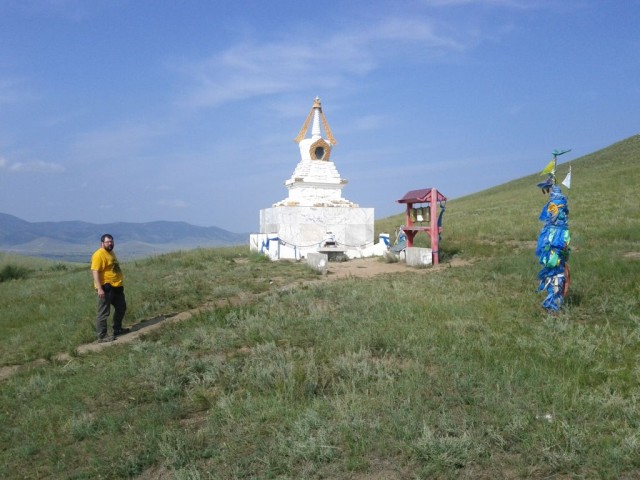 Over half of Mongolia's population is Buddhist, and you see shrines dotting the landscape.