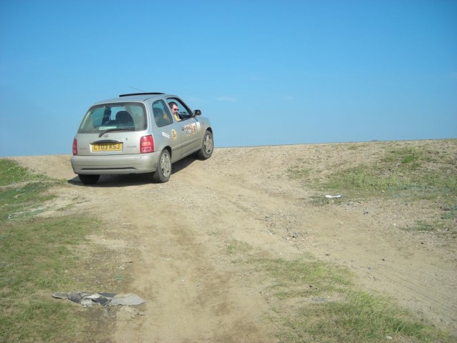 There aren't that many paved roads in Mongolia, once you take a turn off a main road you are immediately driving in dirt.