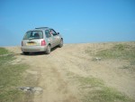 There aren't that many paved roads in Mongolia, once you take a turn off a main road you are immediately driving in dirt.