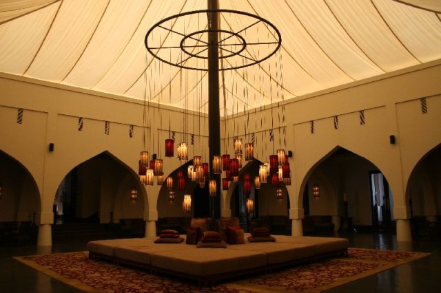 The lobby of the Chedi.