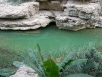 After a lot of searching we found the river and the right rock to swim under.  The cave was small and had a rope swing to play on.  It was very cool!