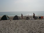 We set up camp on Tiwi beach.  After dark the waves shone with phosphorescent algae..  Very cool!!