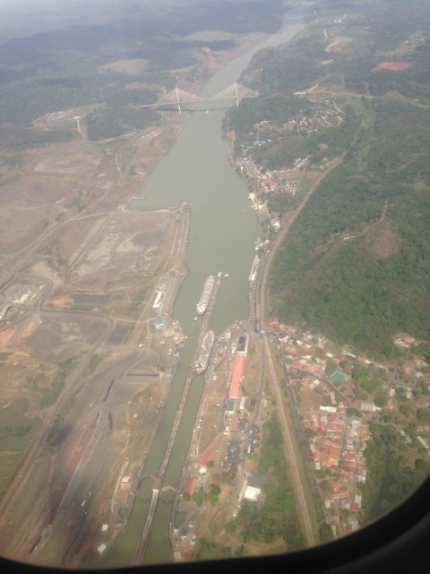 Clayton arrived Wednesday night. Thursday morning we flew to David, the second largest city in Panama. From the plane we had a pretty cool view of the Panama Canal.
