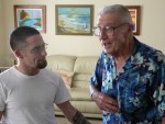 We were visiting my friend Ryan in Jacksonville.  Here we are visiting with Ryan and his grandfather, Louis.