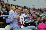 We were sitting next to the parents of top US speed skater Heather Richardson.