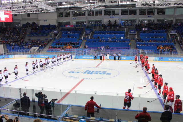 Our last event was the first round of mens Hockey at the Shayba Ice Arena.