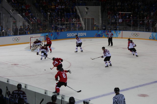 We saw Latvia vs. Switzerland. The Swiss controlled most of the game but it was 0-0 for almost the entire game. The Swiss scored with 12 seconds left and the stadium went wild!!