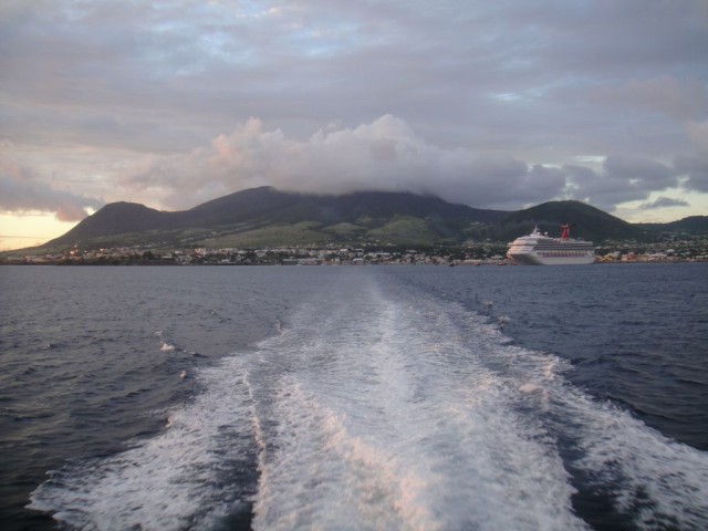This morning I was scraping ice off of my car in DC, by the late afternoon I had landed in Basseterre, St Kitts and boarded a ferry over to the island of Nevis.