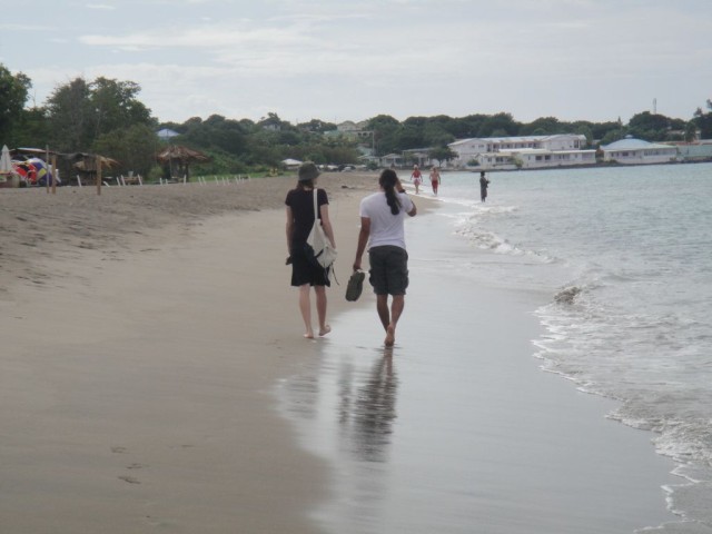 The next day we decided to walk along the beach into the capital and largest city of Nevis, Charlestown. Population: 1500.