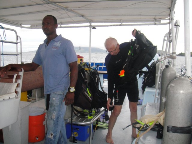 The guide brought along a spear and scissors to hold and clip the spines off any lion fish that we came across. They are not native here but a few were released off the coast of Florida. With no natural predators in this habitat, they have spread rapidly all throughout the Caribbean and have killed off huge numbers of the native fish population.