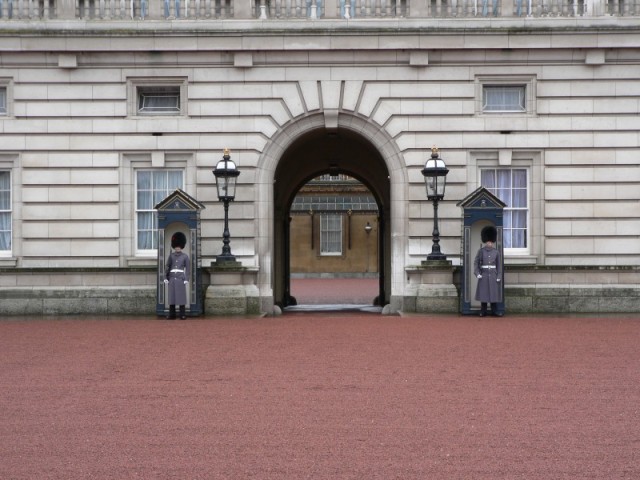 The guard at Buckingham Palace.
