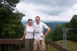 My grandfather is from Hinton, WV.  As a child we would go down to visit his family and stay at Pipestem State Park, where they have an overhead cable car, or tram.  Jenni and I decided one day that we would climb the tram hill, straight up..