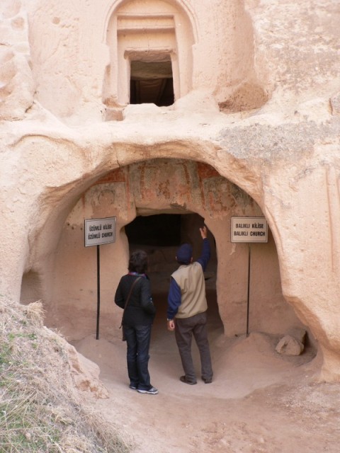 Here is the entrance to one such church.