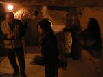 Of of the underground cities in Goreme.