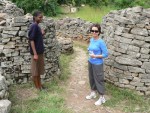 Our guide and Sara wait for me at the outer entrance.  This medieval city was built in the 13th and 14th centuries.  Colonial governments long tried to attribute its construction to non-Africans, but it was established in 1932 that it was indeed constructed by the local Bantu peoples.