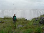 The guidebooks told us that it would be like a constant shower once we got near to the falls.  They recommended renting rain jackets at the entrance for $1.00 each.